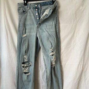 high rise jeans
